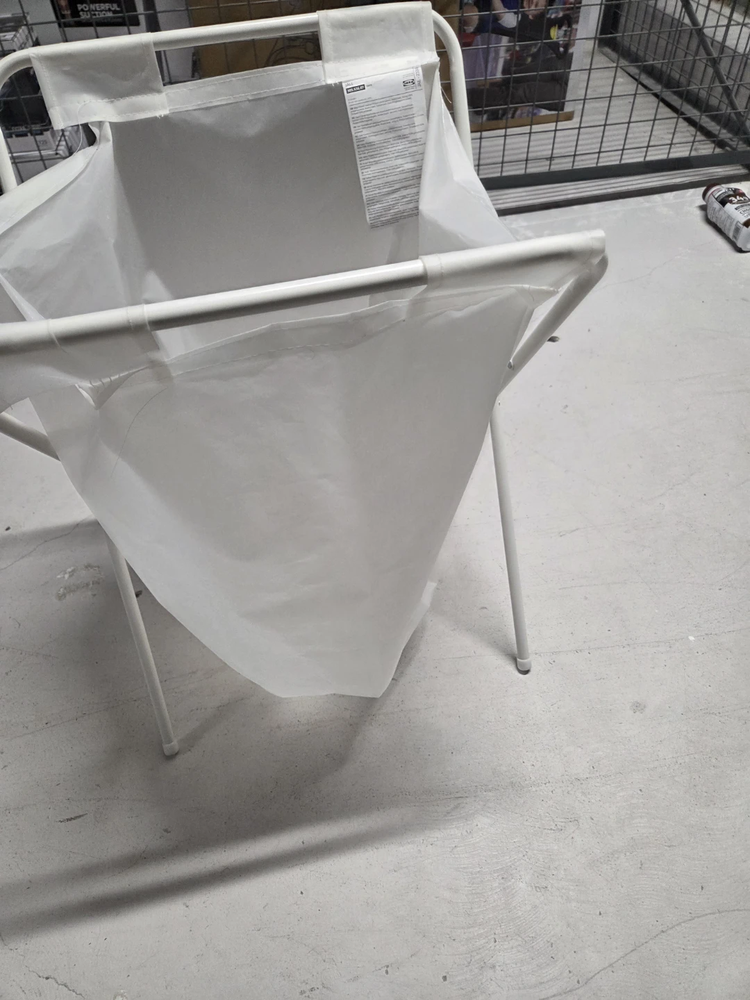 White Foldable Laundry Hamper - photo 5
