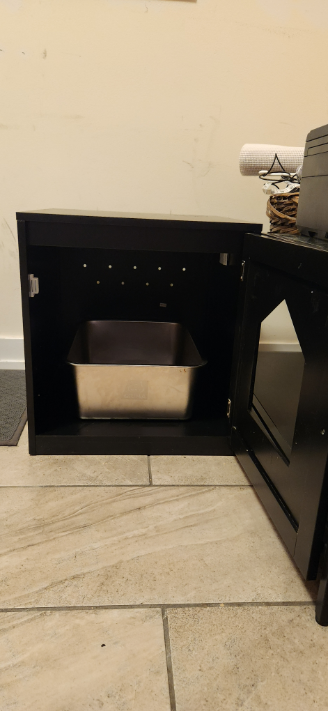 Cat Litter Box Enclosure with Stainless Steel - photo 3