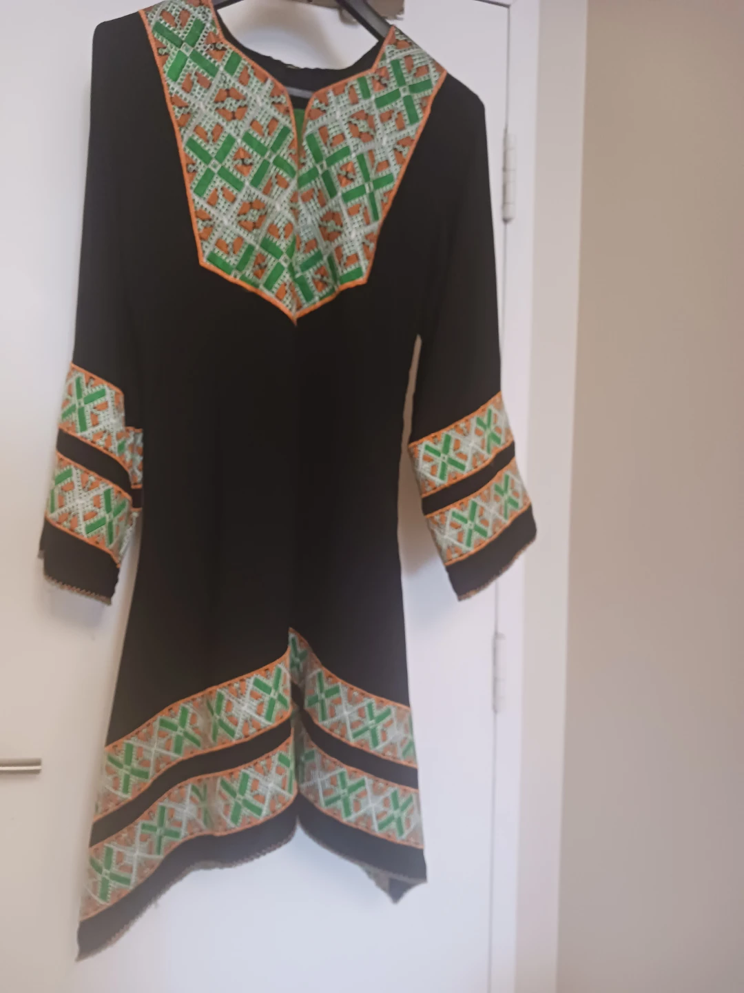 Black Embroidered Kurti and Pants Set