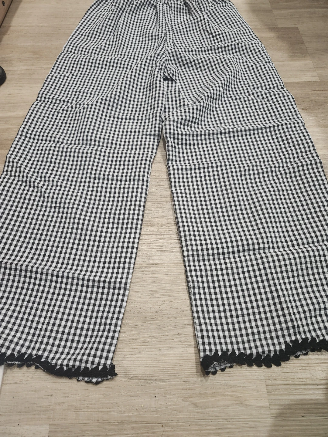 Kids 8 yr girls Black and White Gingham Pajama Set - photo 3