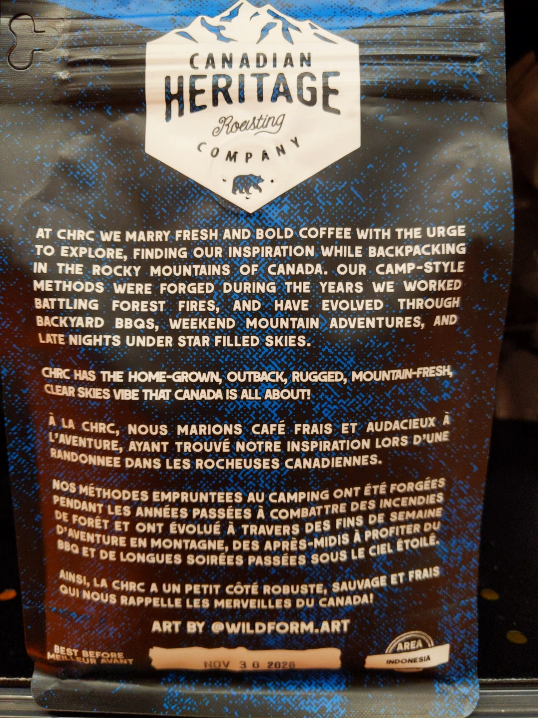 $11 (reg. 17 w tax) organic whole bean Coffee - 340g - photo 2
