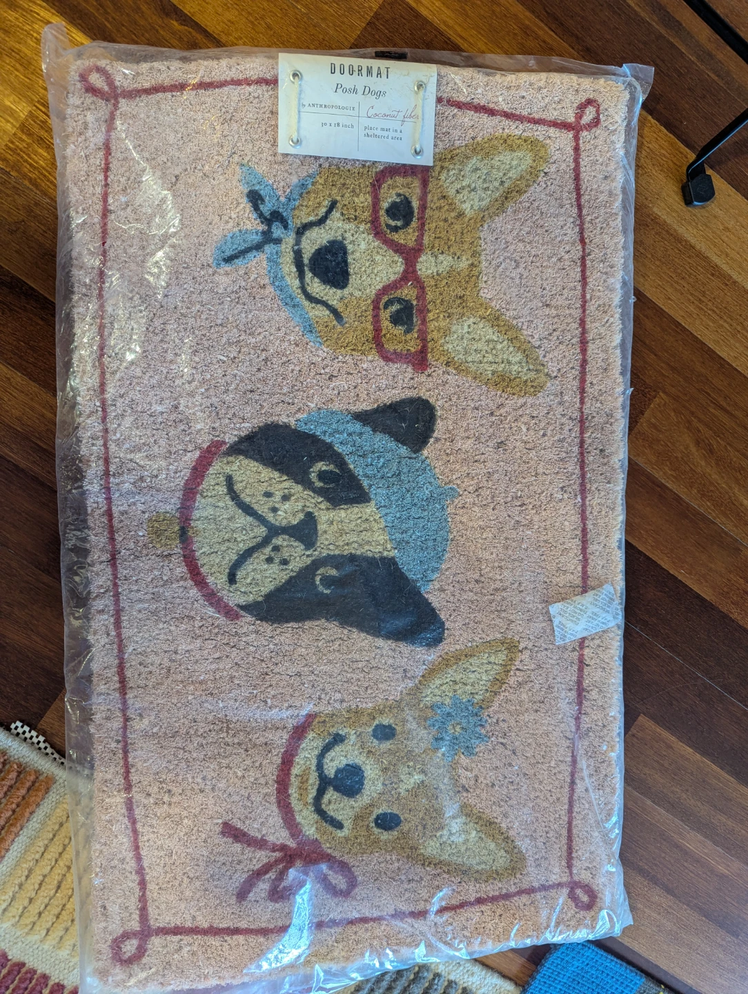 Anthropologie Posh Dogs Doormat 30x18 inch