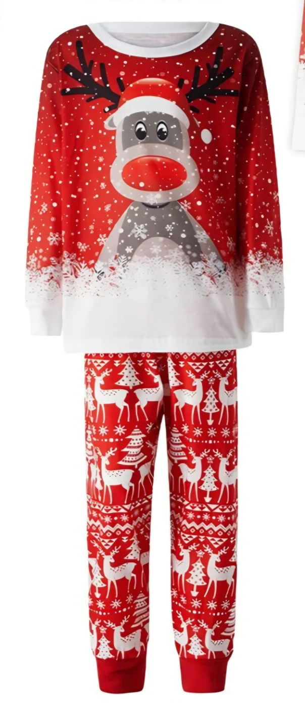Size 9T Christmas Reindeer Pajamas Set