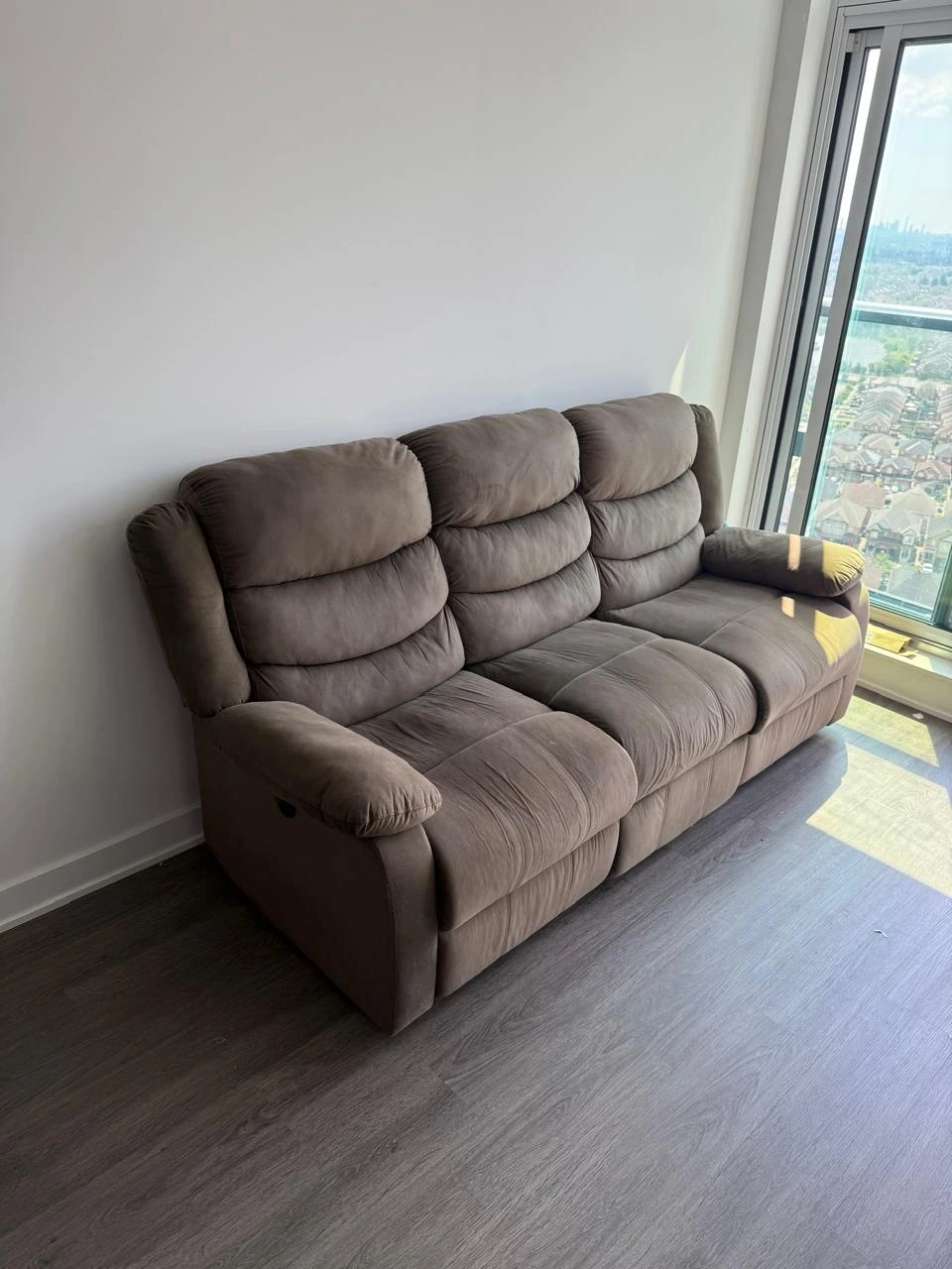 Brown Reclining Sofa -recliners not functional - photo 3