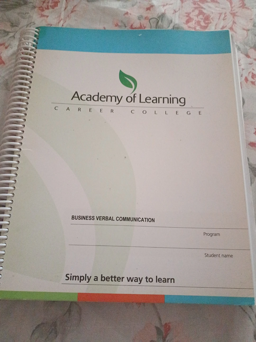 Academy of Learning Business Verbal Communication Course Book