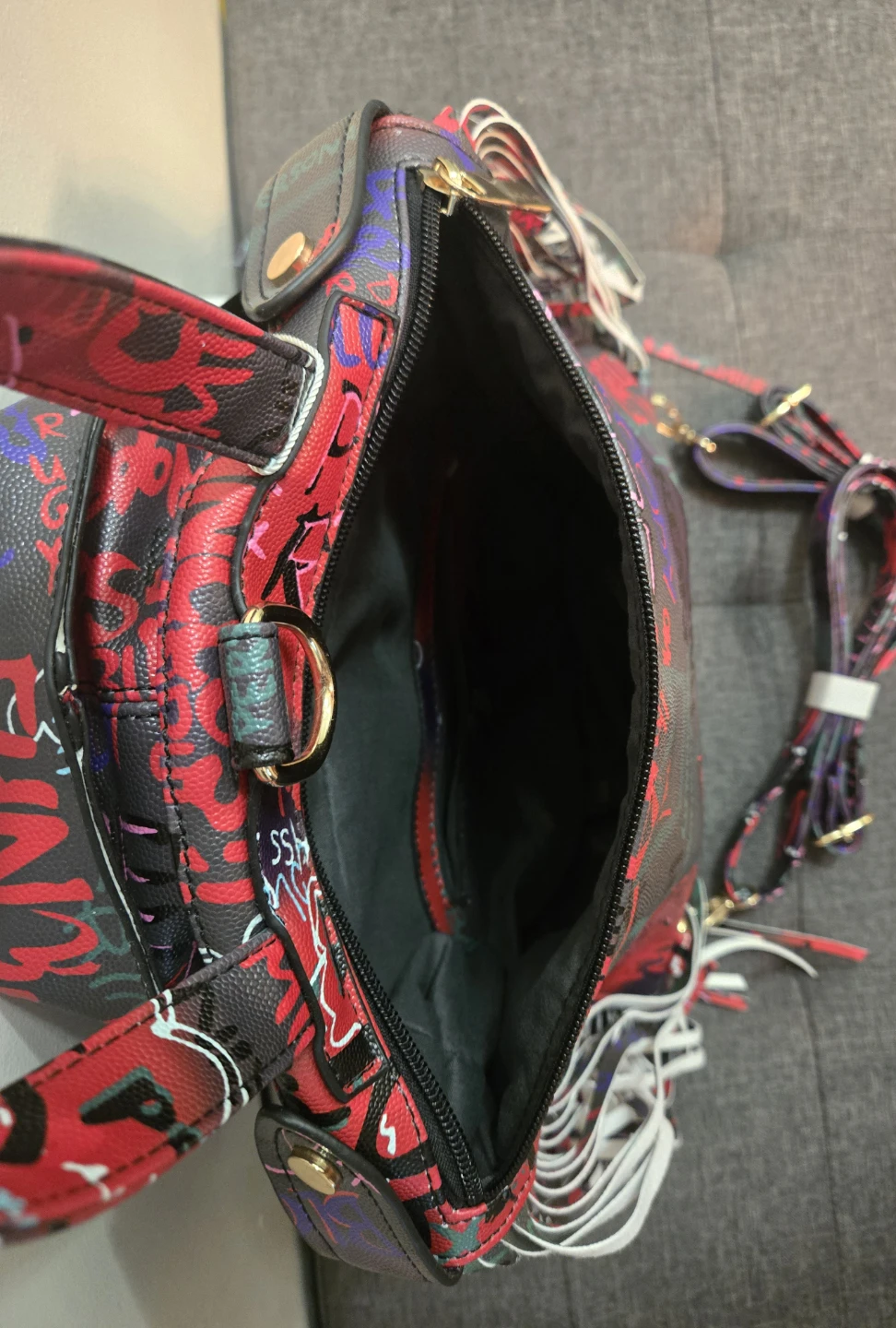 Backpack: Vegan Leather Graffiti Jacket - photo 5
