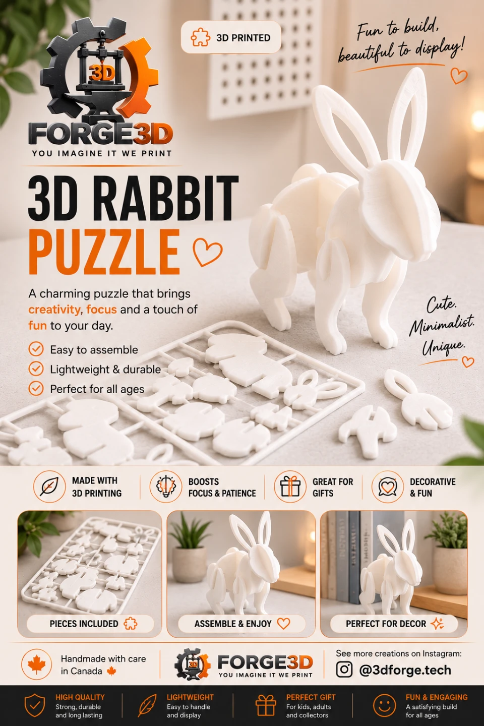 Printed Rabbit Puzzle