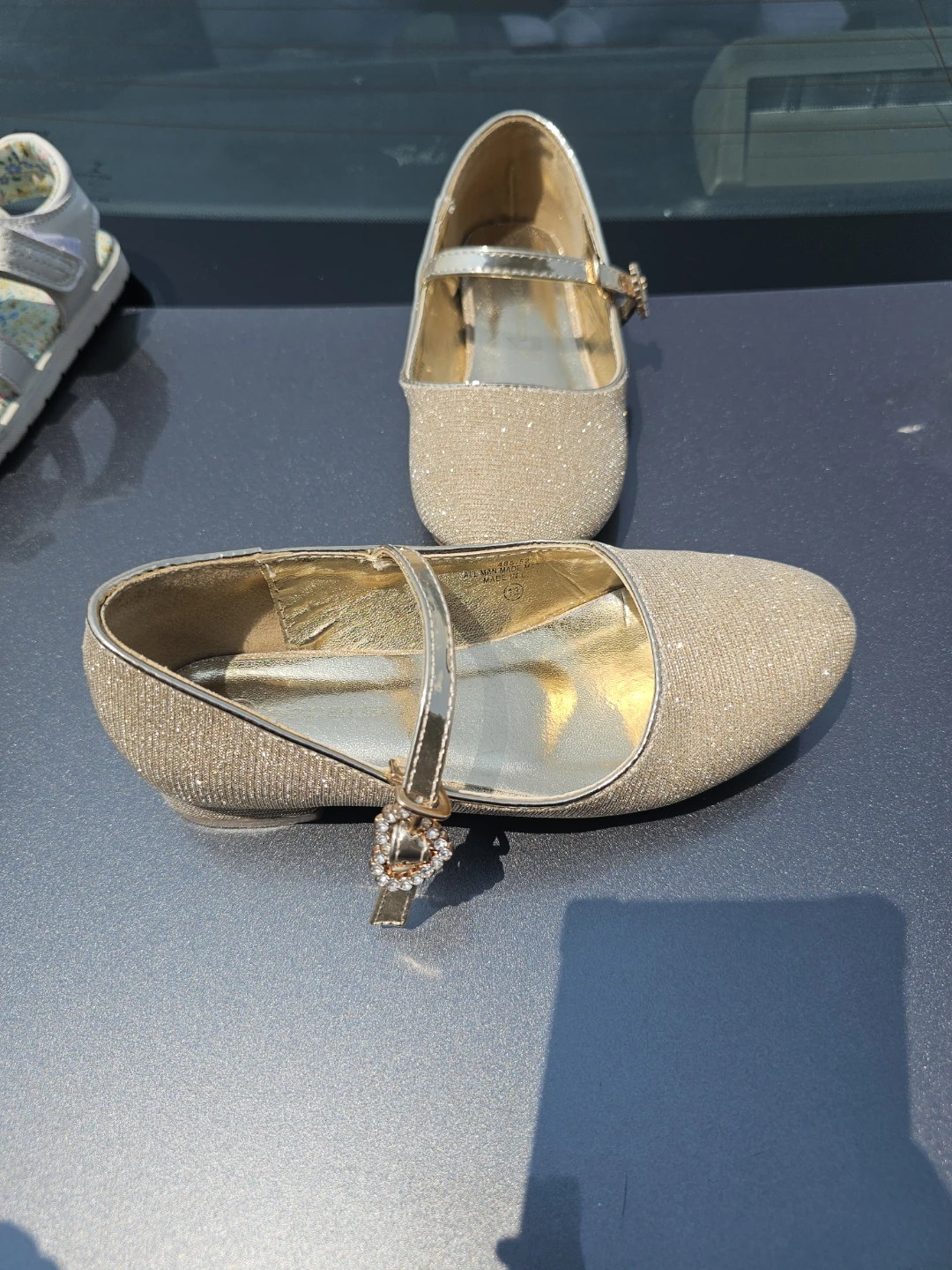 Gold Glitter Mary Jane Flats