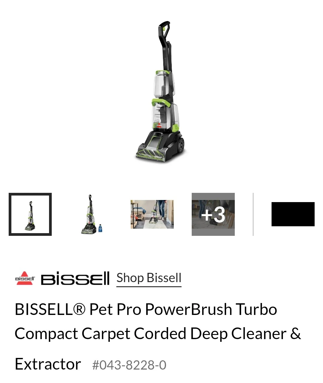BISSELL Pet Pro PowerBrush Turbo Compact Carpet Cleaner - photo 5