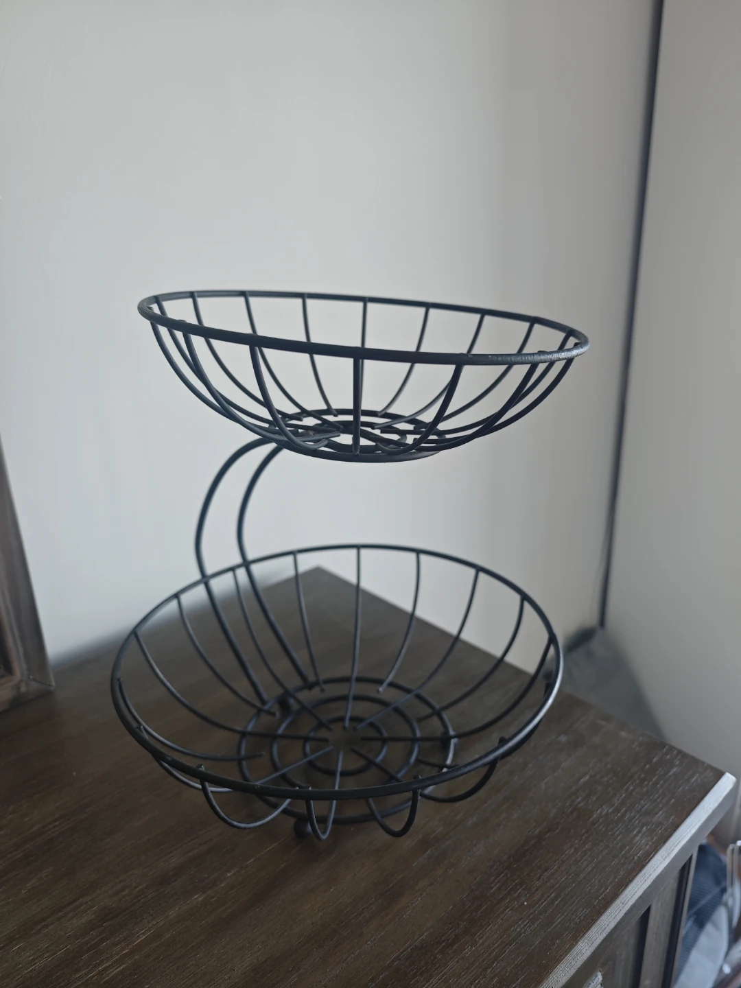 Black 2-Tier Wire Fruit Basket