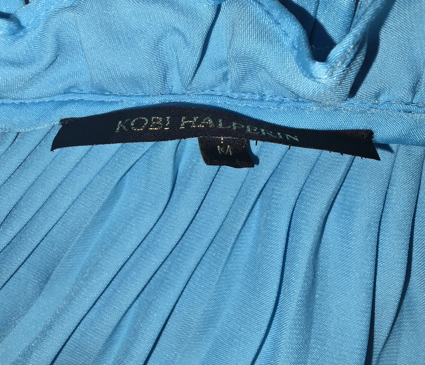 Kobi Halperin Blue Polyester Ruffled Blouse - Size M - photo 3