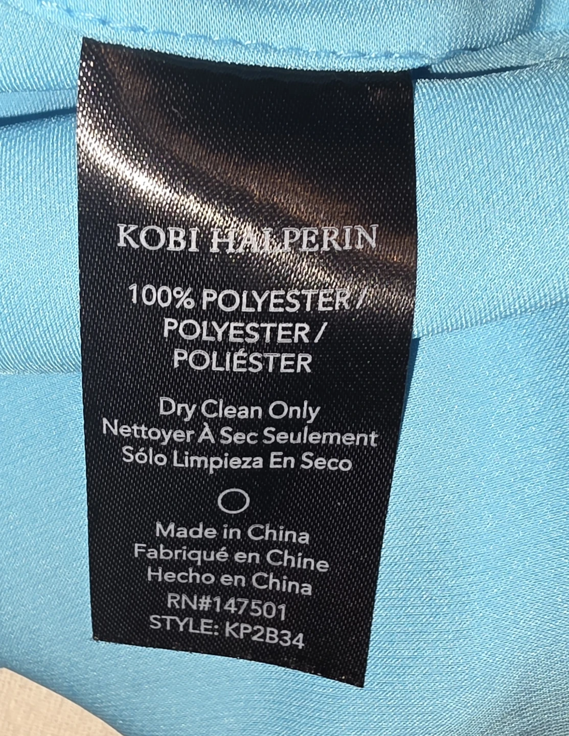 Kobi Halperin Blue Polyester Ruffled Blouse - Size M - photo 4