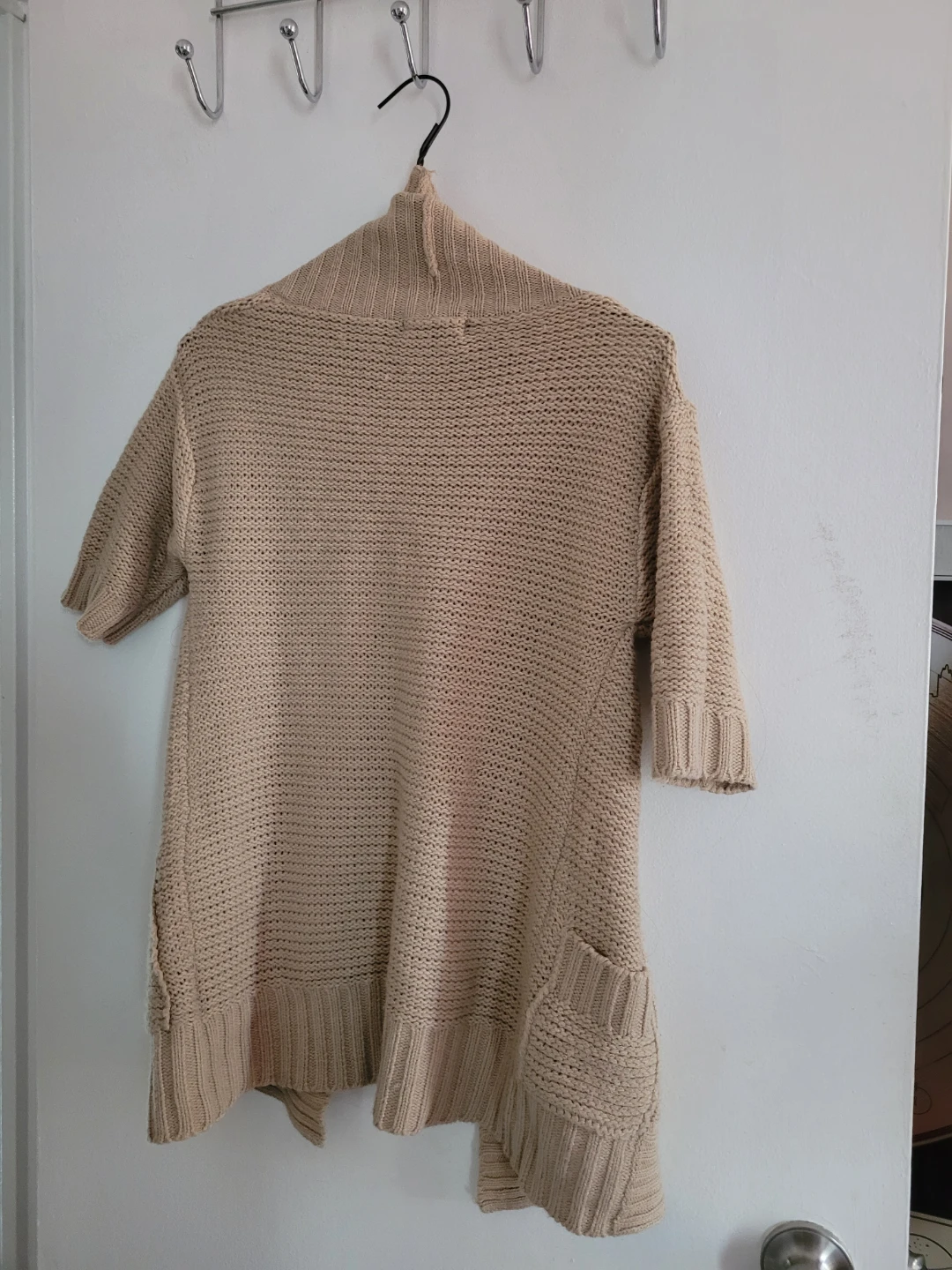 Women's Beige Knit Cardigan Sweater - photo 2