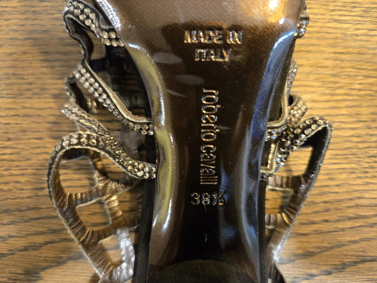 Roberto Cavalli Embellished Strappy Heels - photo 3