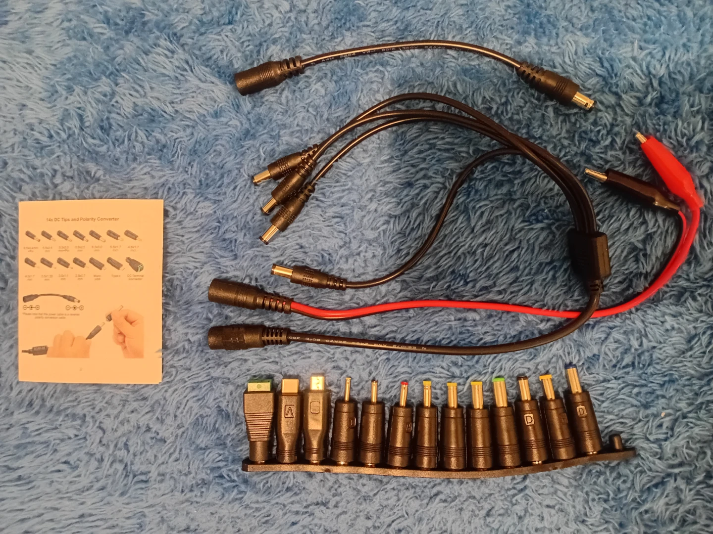 14x DC Tips and Polarity Converter Set