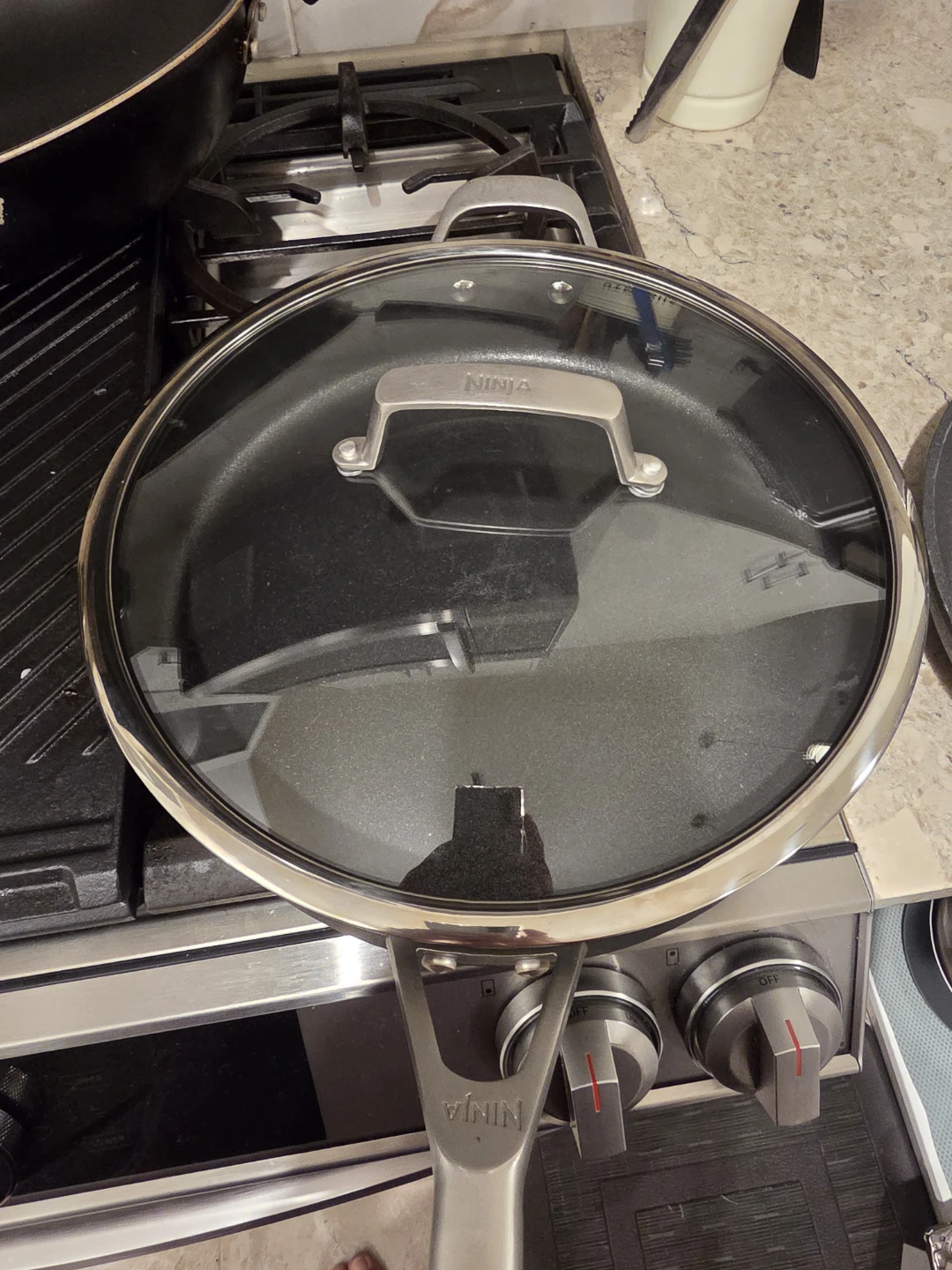 Set of 3 Ninja Foodi NeverStick Frying Pan with Lid - photo 2