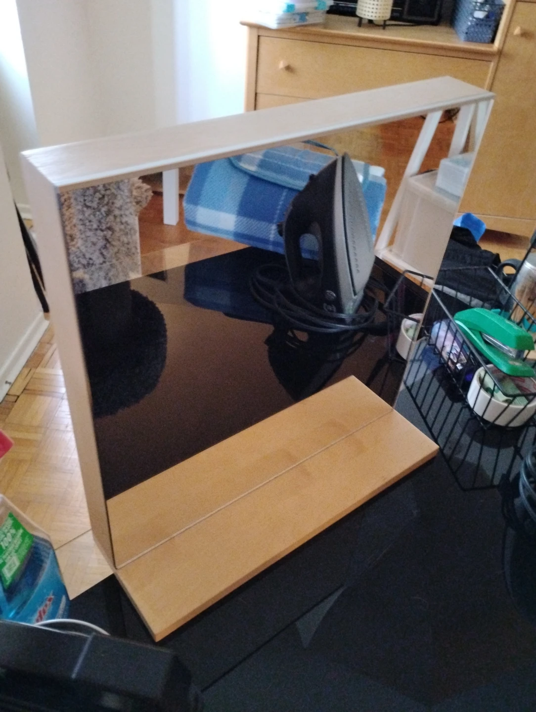 Brand New Professional Bevelled Edge make-up Mirror Wooden - photo 4