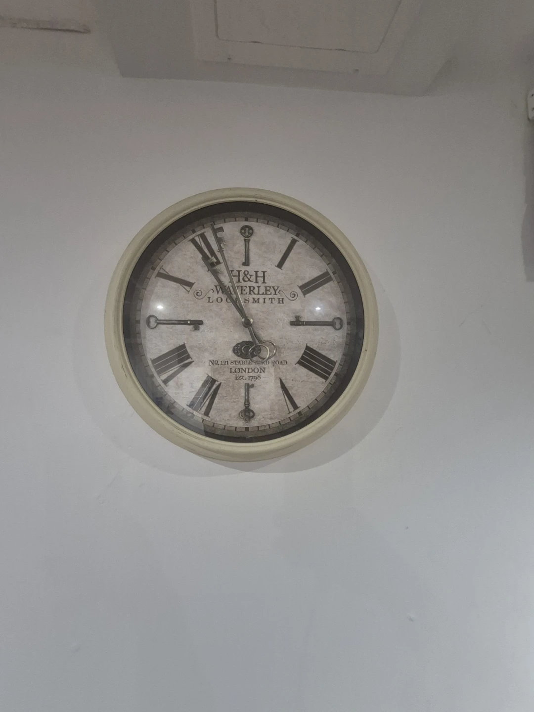 H&H Waterley Locksmith London Wall Clock