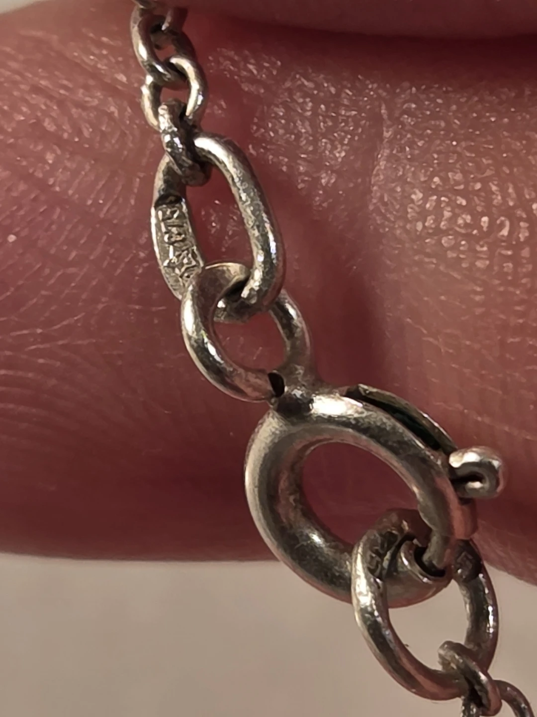 Real amber stone and sterling  silver  chain - photo 5