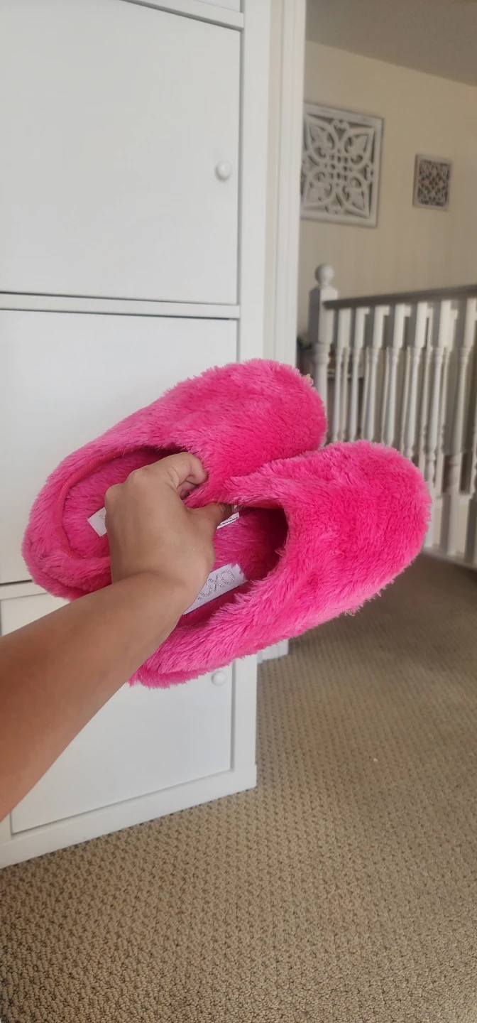 Pink Fuzzy Slippers