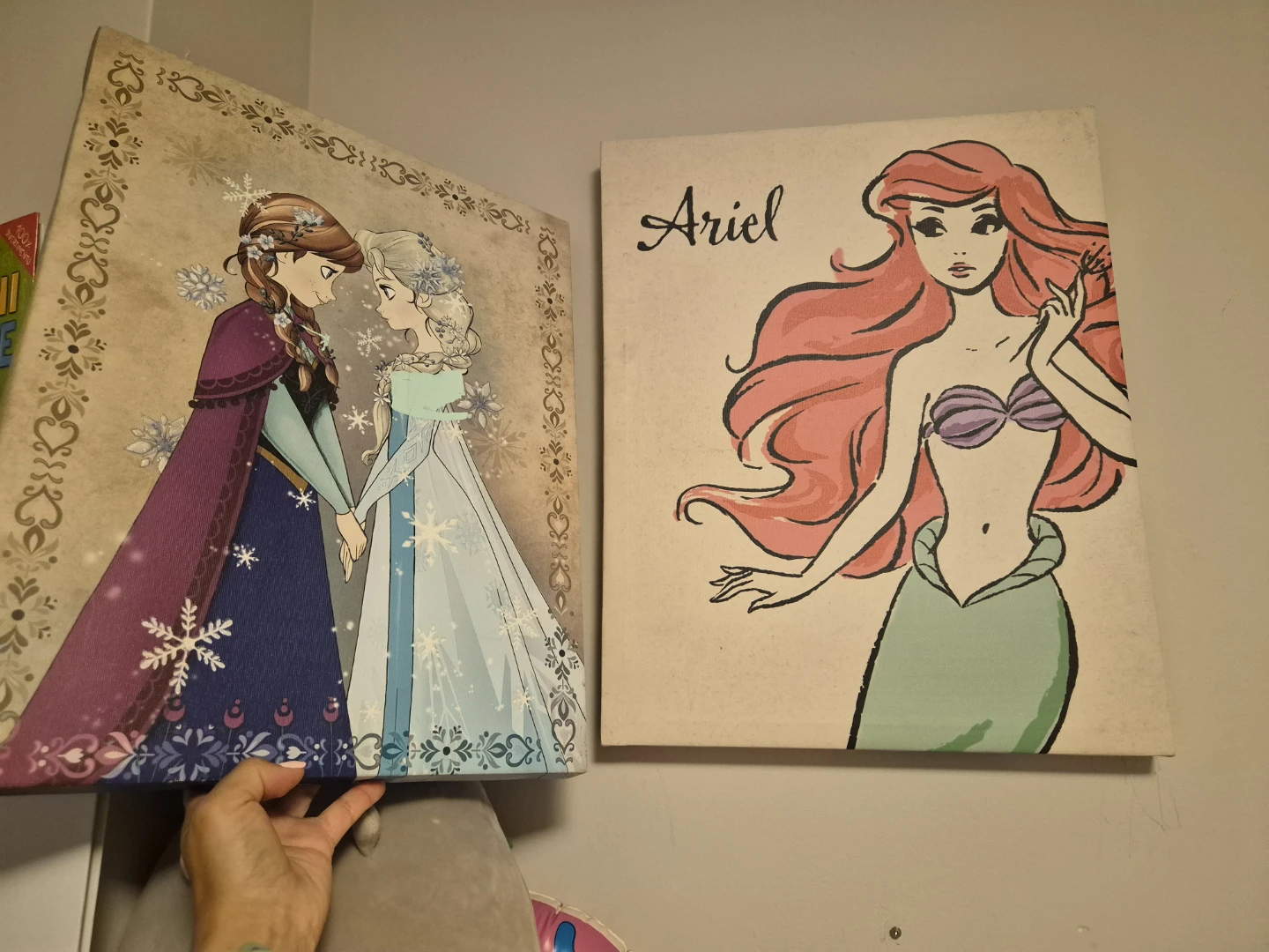 Disney Frozen & The Little Mermaid Canvas Art Set