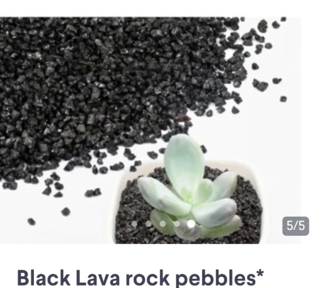 Small Black Lava Rock Pebbles for Aquarium or plants - photo 3