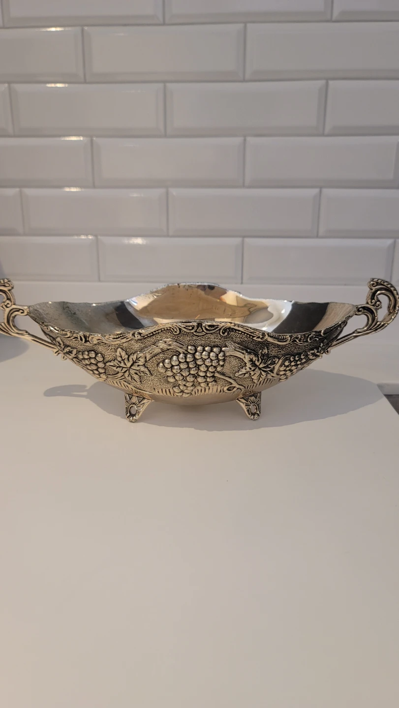 Ornate Silver Plated Serving Bowl