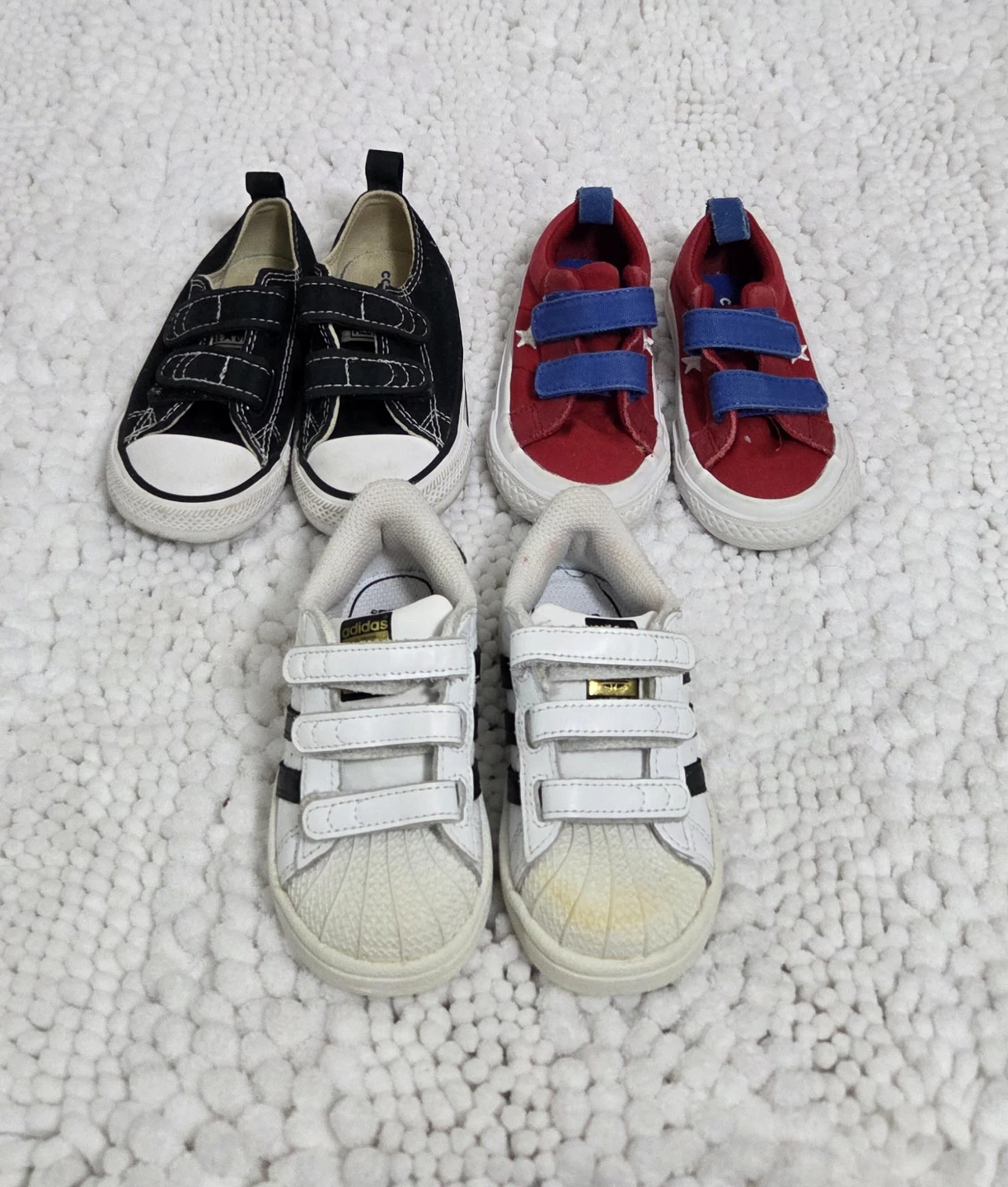 Kids Shoes Bundle: Converse, Red Star, Adidas Superstar