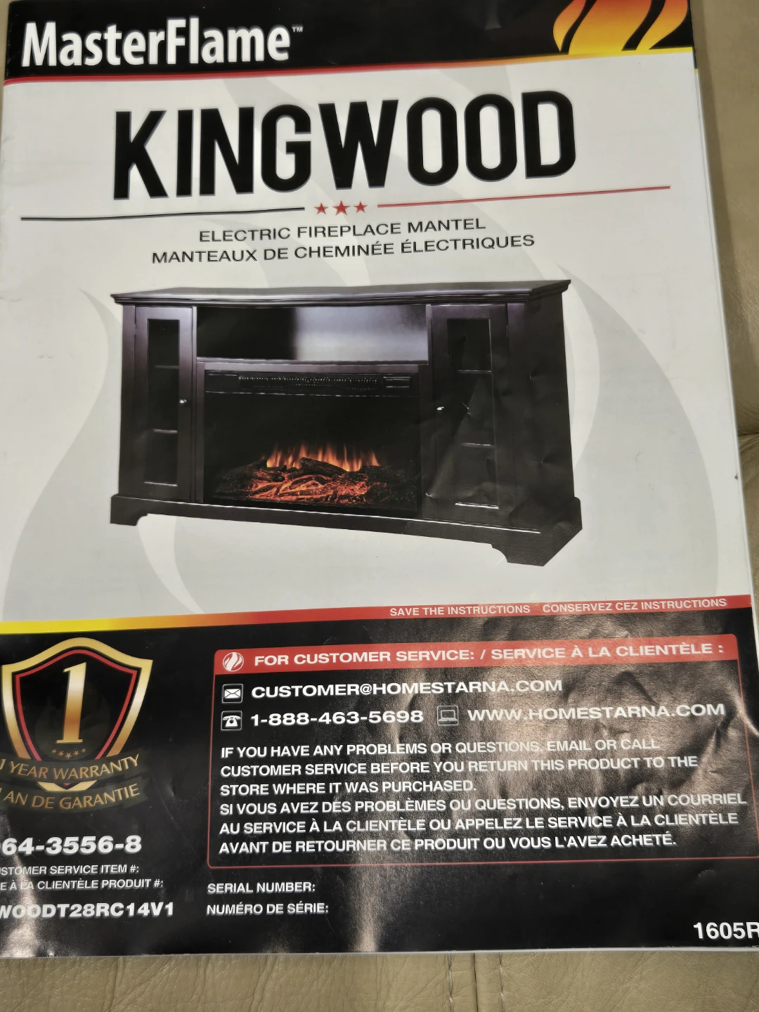 MasterFlame Kingwood Electric Fireplace Mantel - photo 3