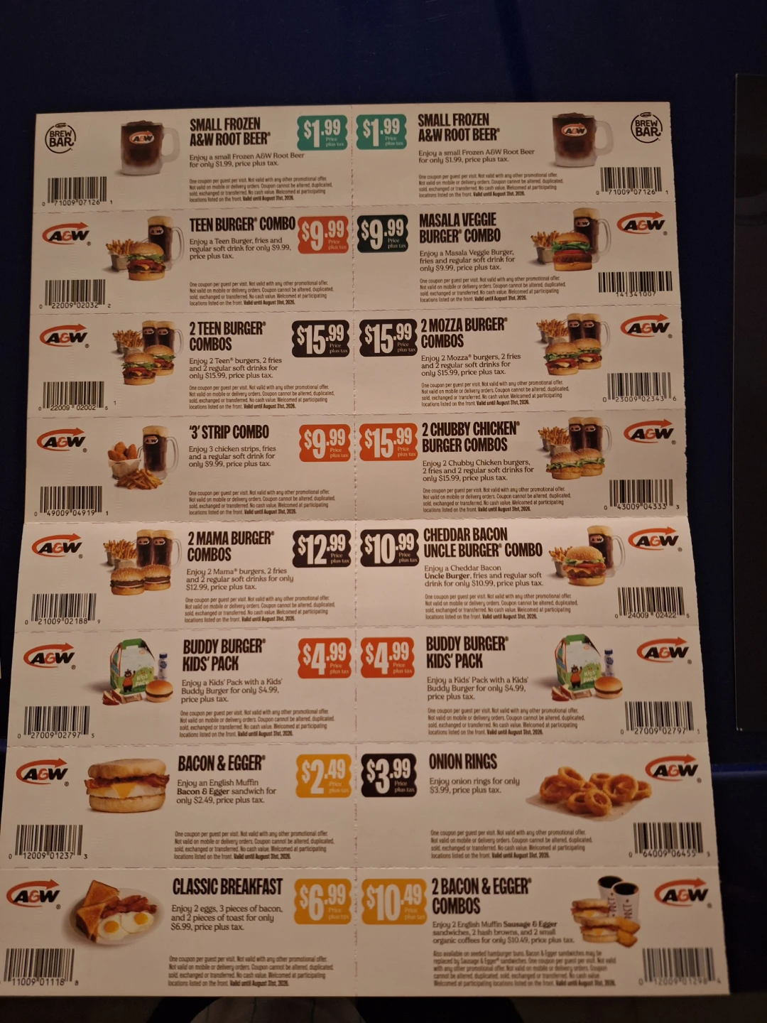 Free A&W Canada Coupons
