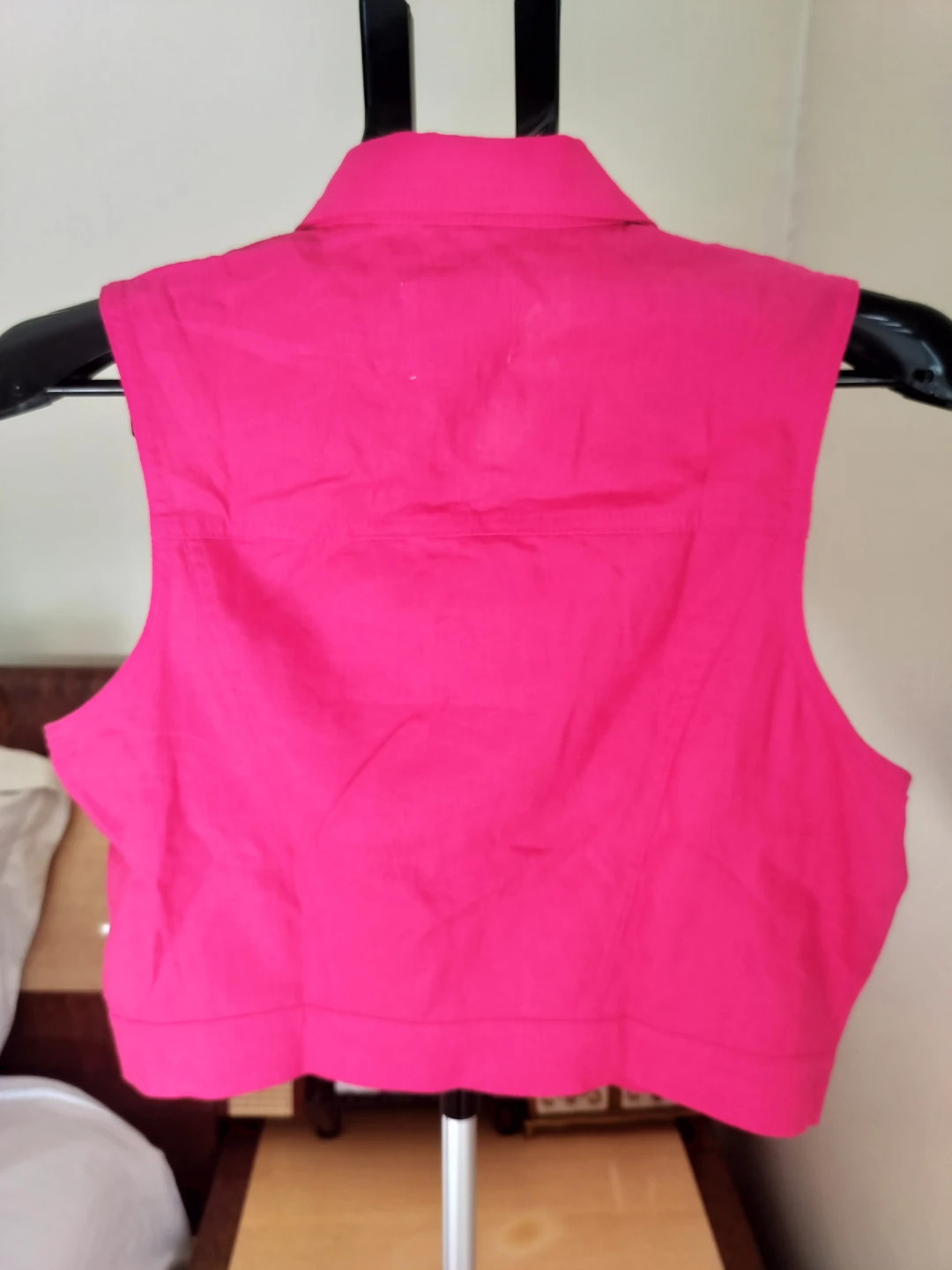 CHI-CHI NYC Linen Vest - Bright Pink - Size M - photo 5