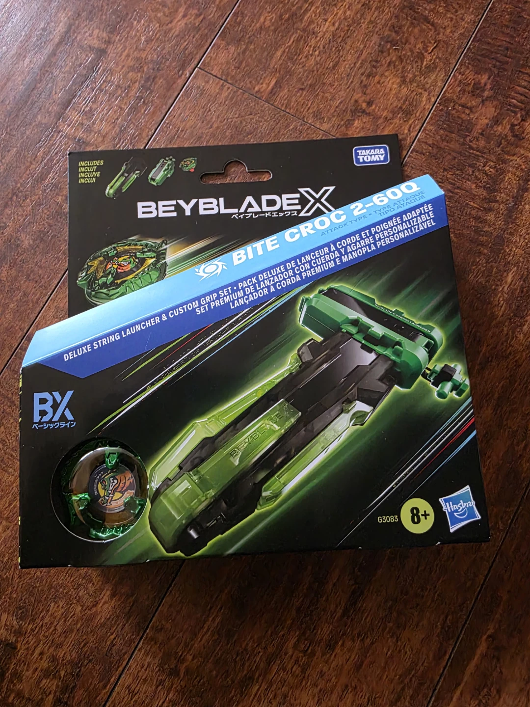 Beyblade X BXA06 Bite Croc 2-60 Deluxe String Launcher Set