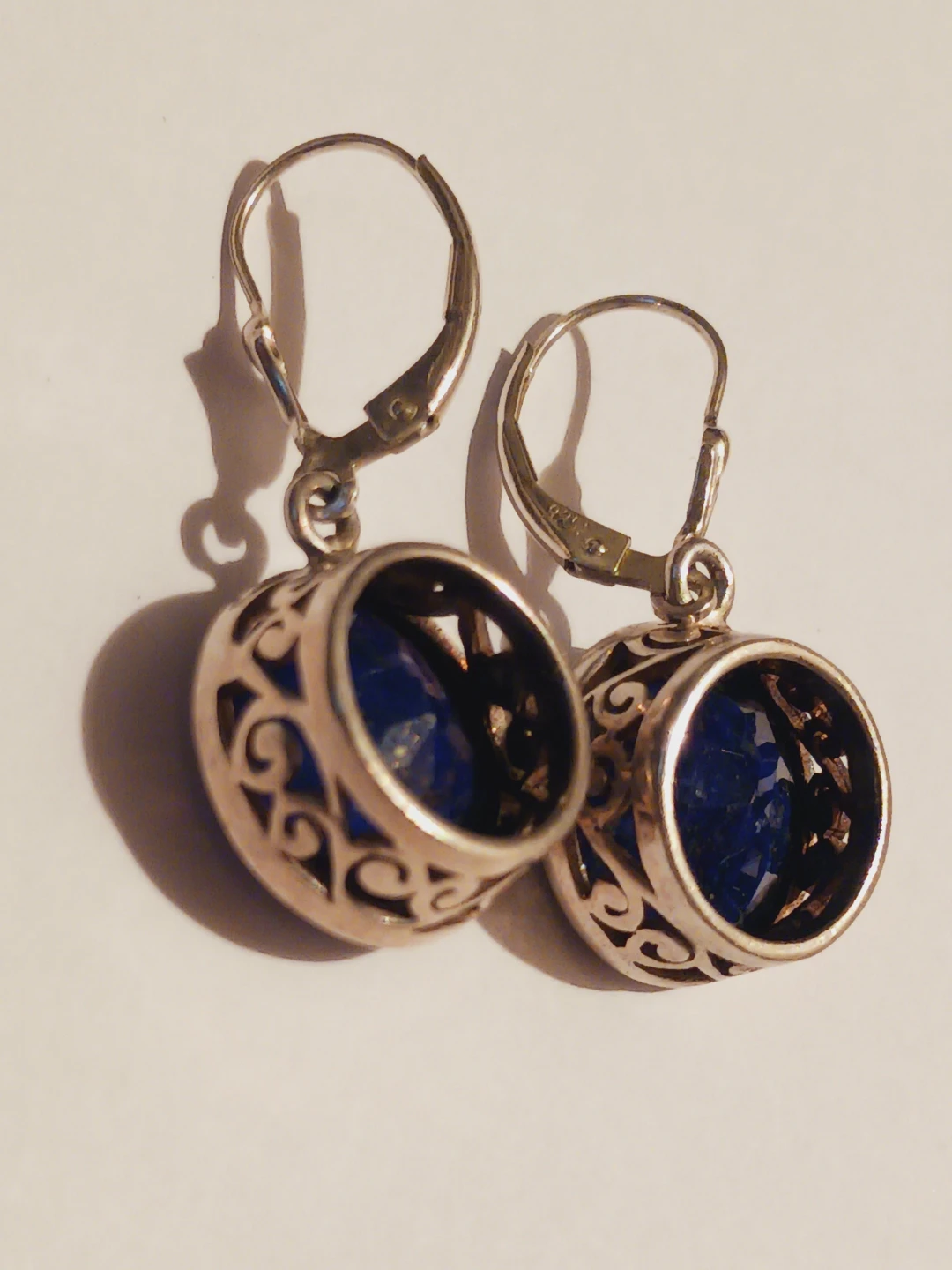 Gorgeous Sterling Silver 925 Lapis Lazuli Earrings - photo 4