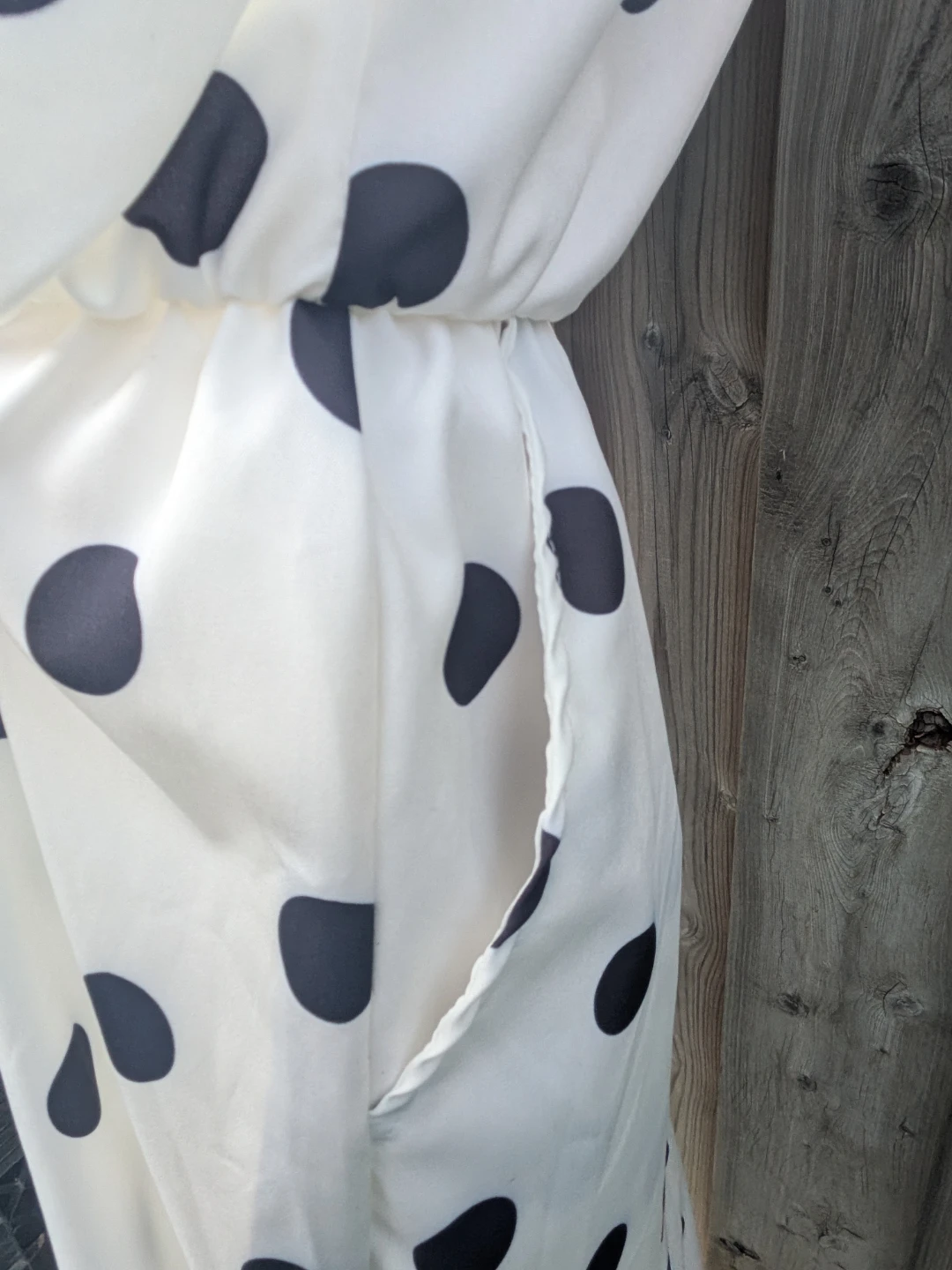 White Polka Dot Midi Dress - photo 4