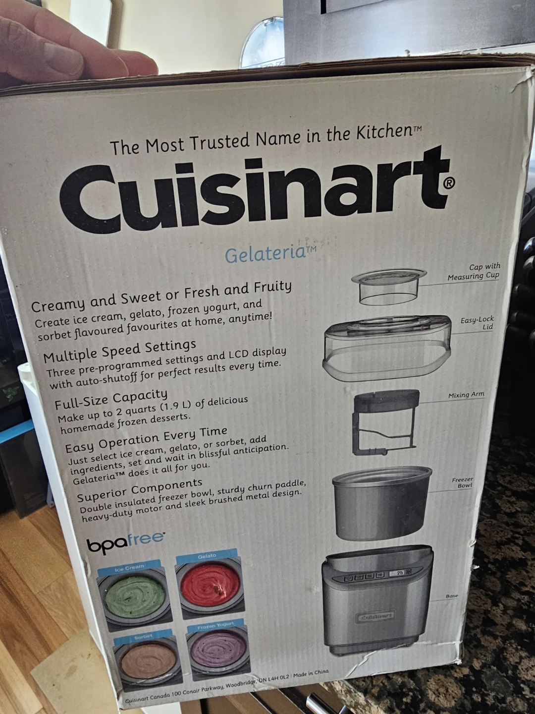 Cuisinart Gelateria Ice Cream Maker - photo 2