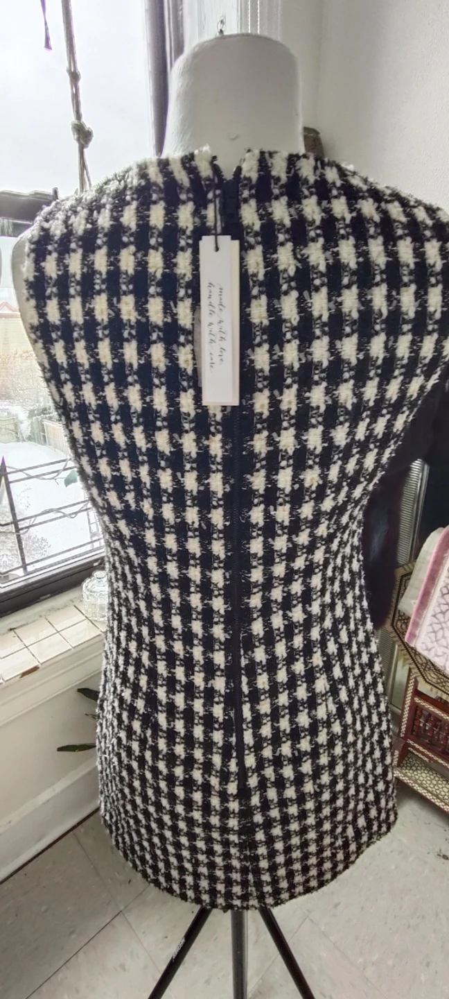 Alice + Olivia Black & White Tweed Dress Size 4 - photo 3