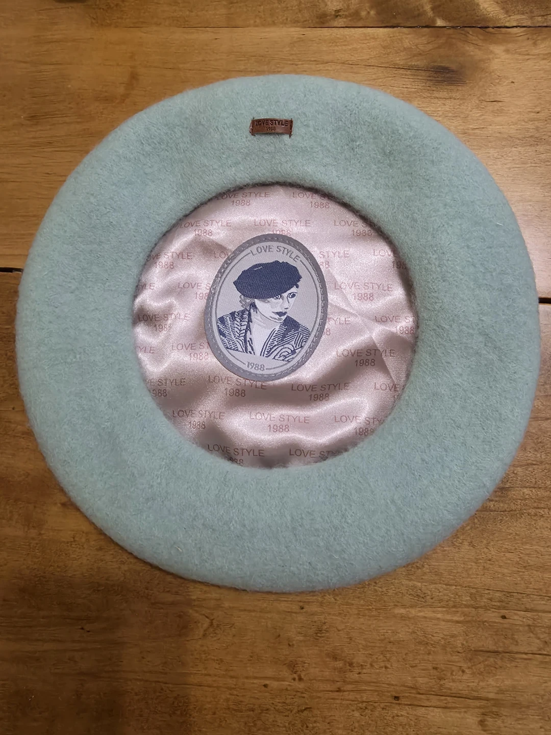 Light Green Wool Beret