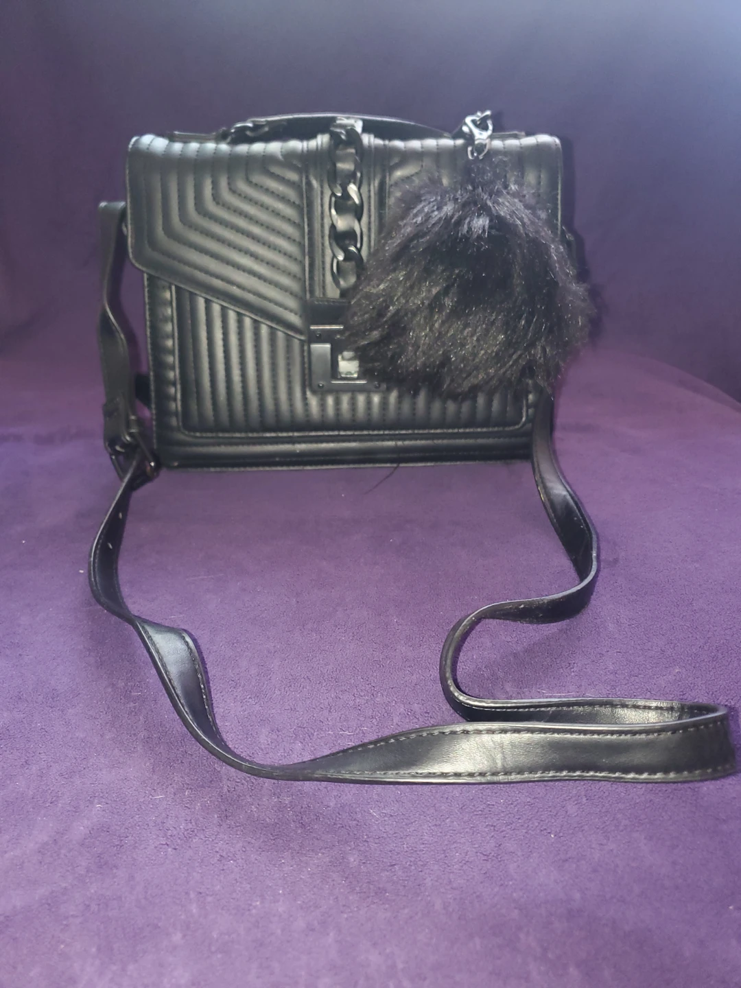 Aldo Crossbody bag with Fur Pom-Pom