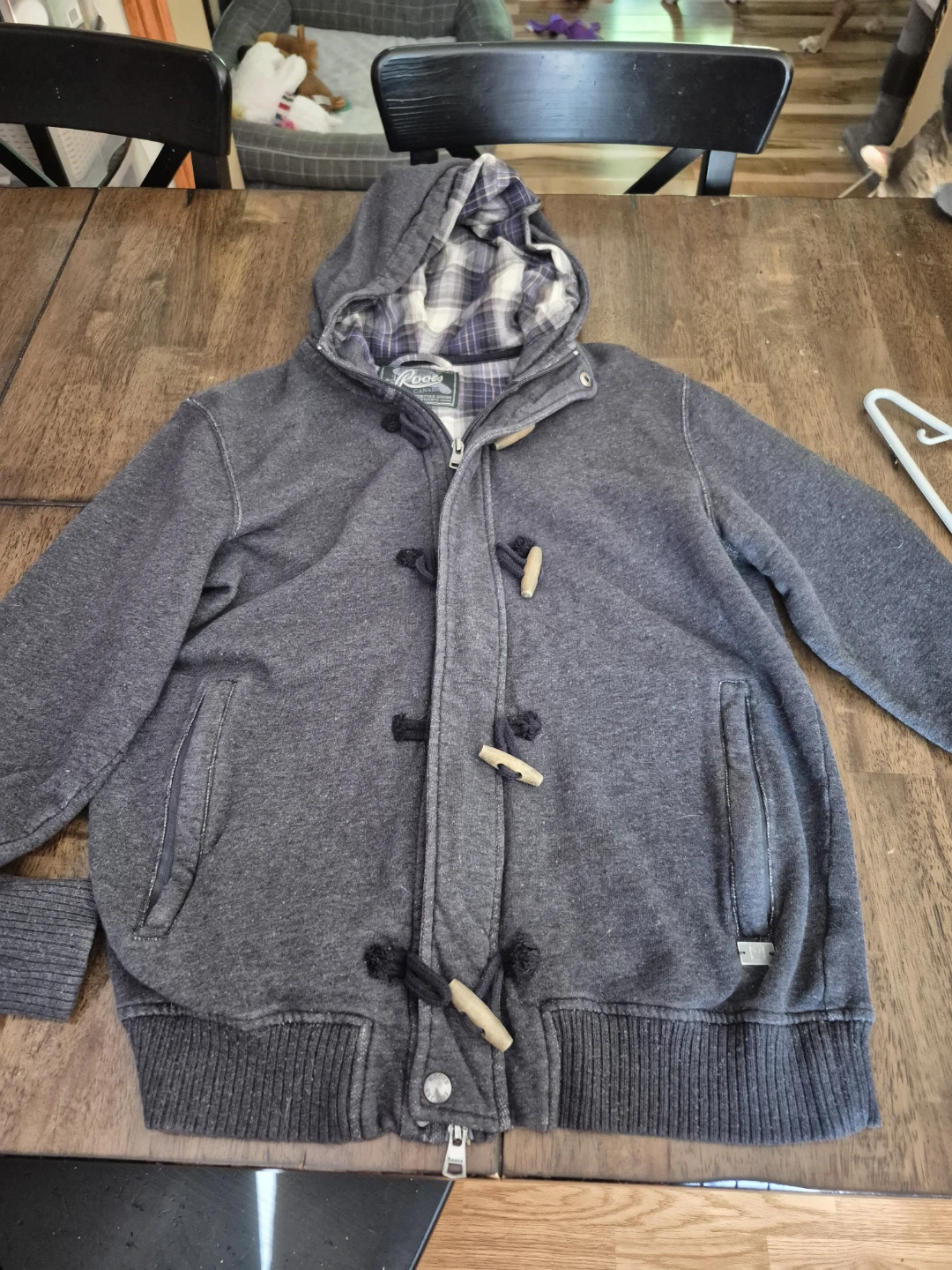 Roots Canada Grey Hoodie Toggle Jacket - photo 2