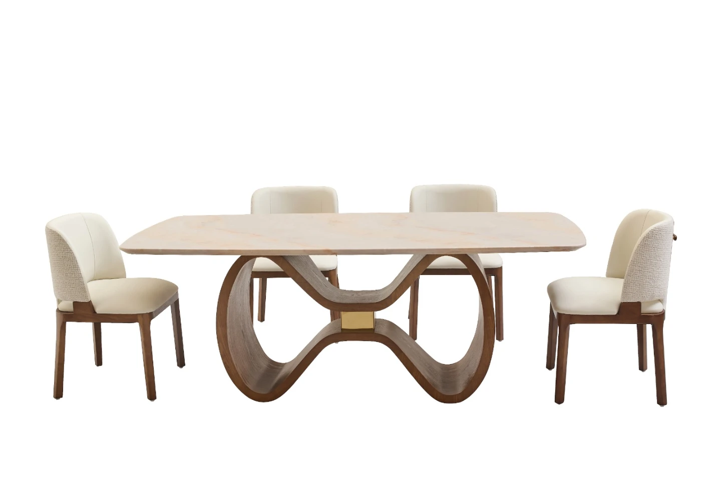 Modern Dining Table with 4 Chairs