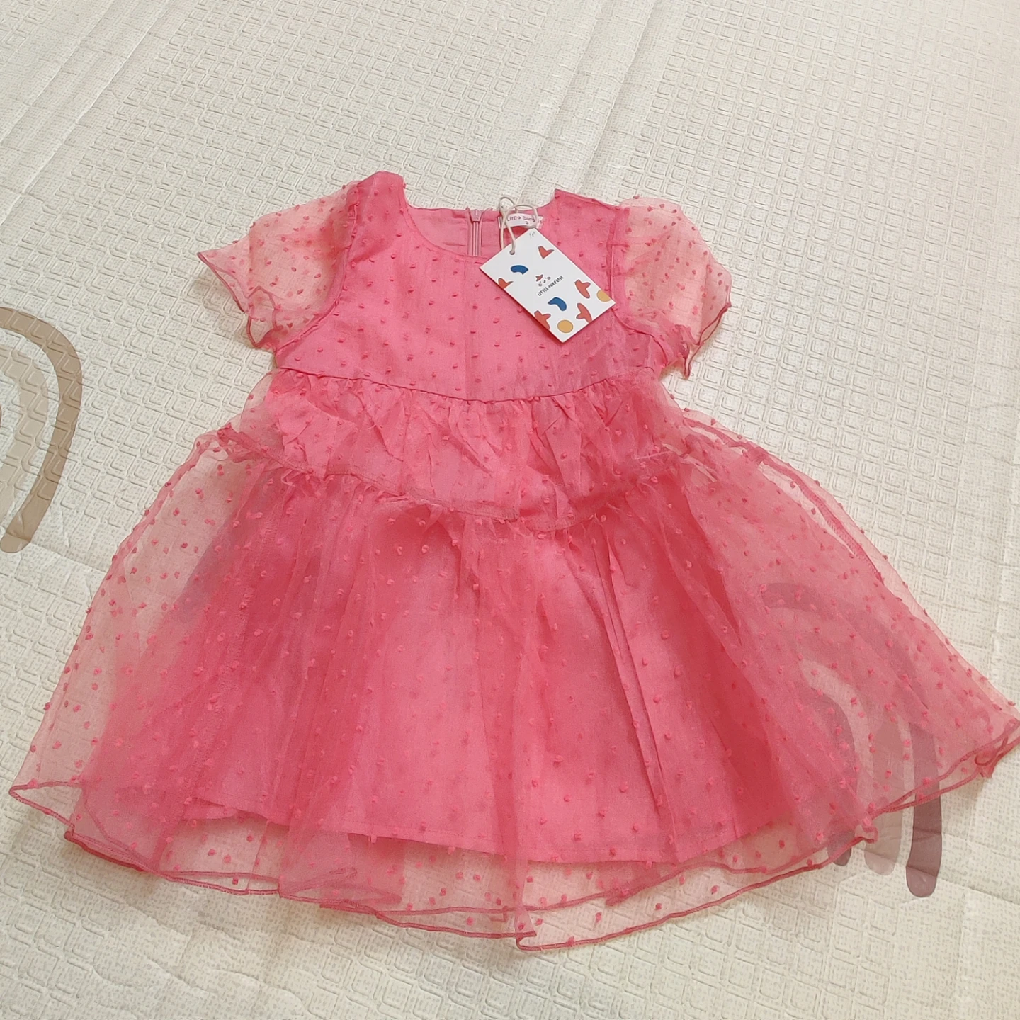 NWT 1.5-2.5Y Pink Polka Dot Tulle Dress