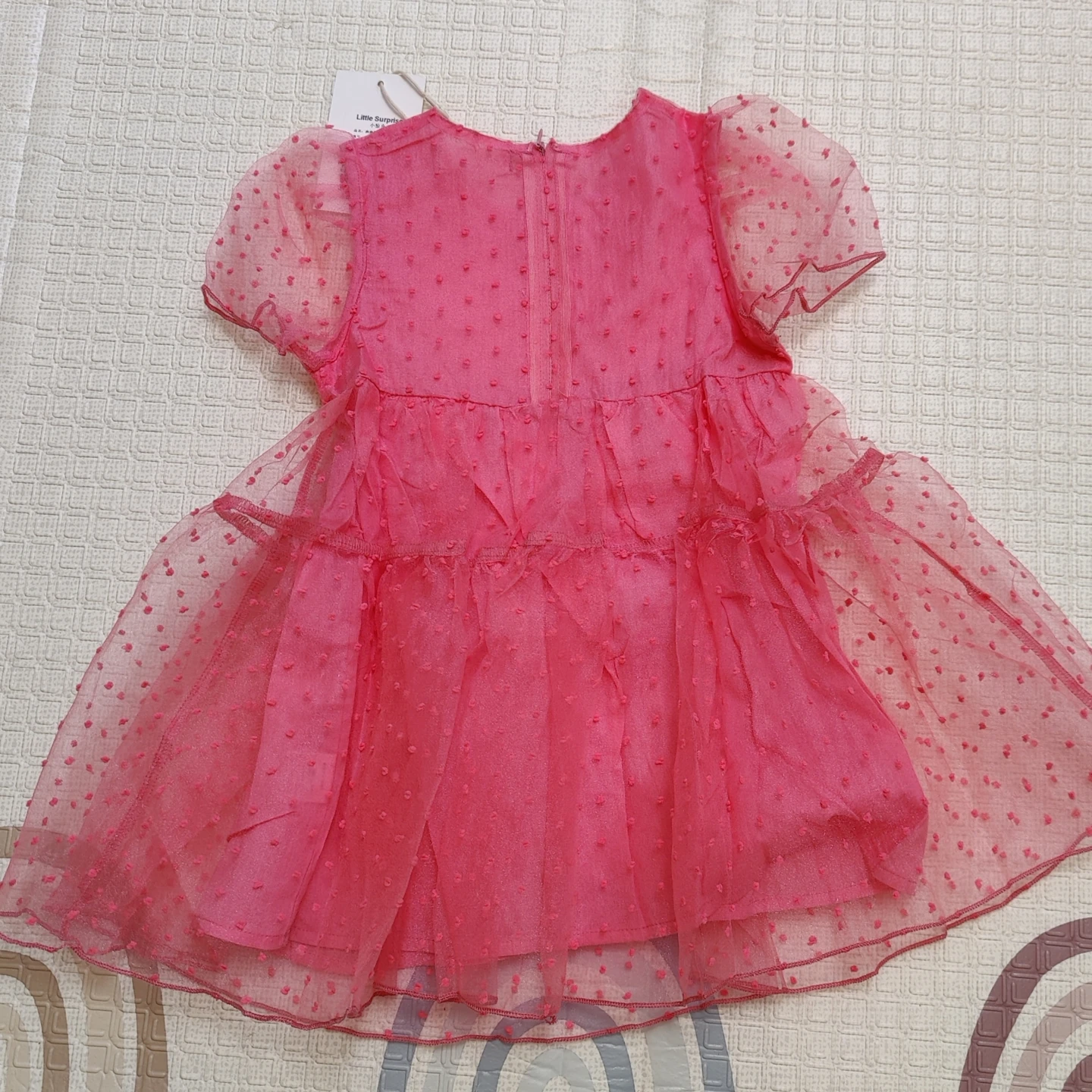 NWT 1.5-2.5Y Pink Polka Dot Tulle Dress - photo 2