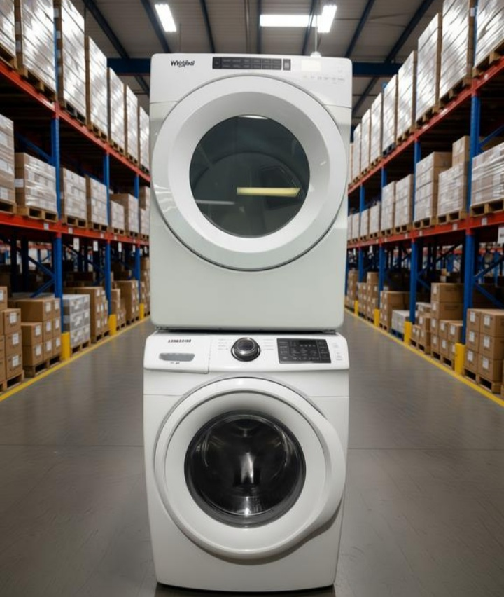 Can Deliver Combo Dryer and Washer Stacked Set 27"
