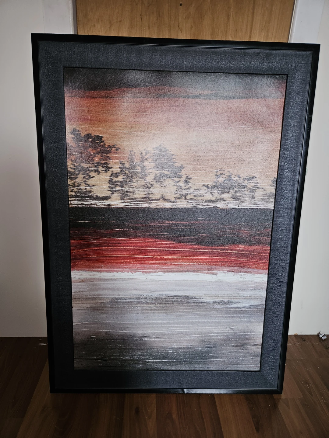 Large Framed Abstract Landscape Art
