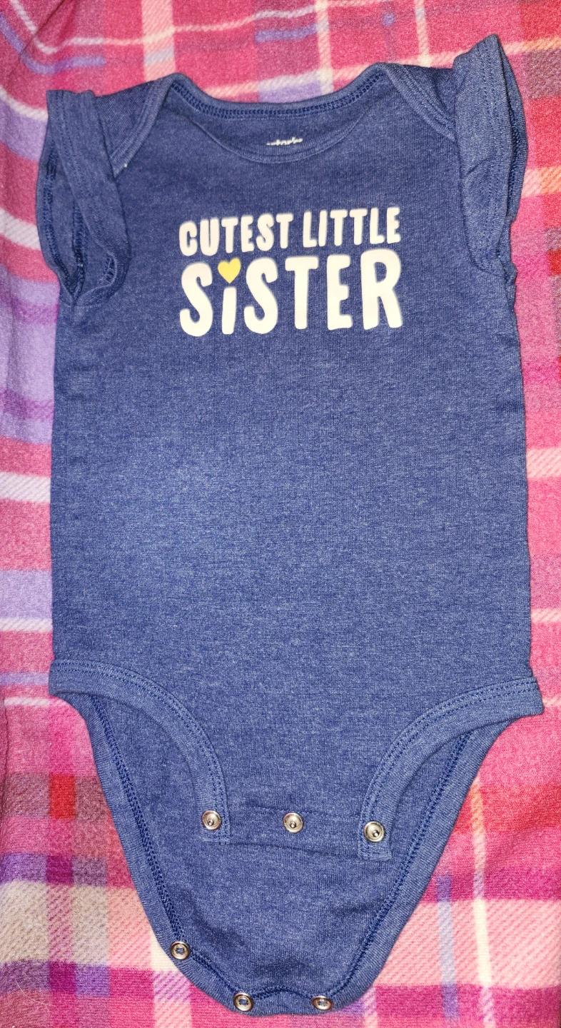 Carter's Cutest Little Sister Blue Bodysuit 12m - photo 4