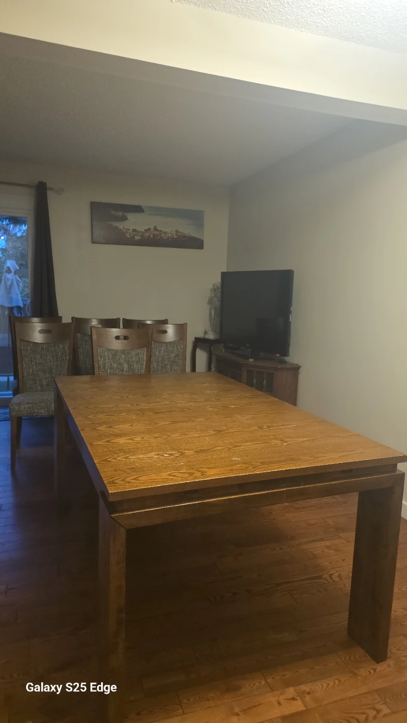 Wooden Dining Table with 6 Chairs - photo 3