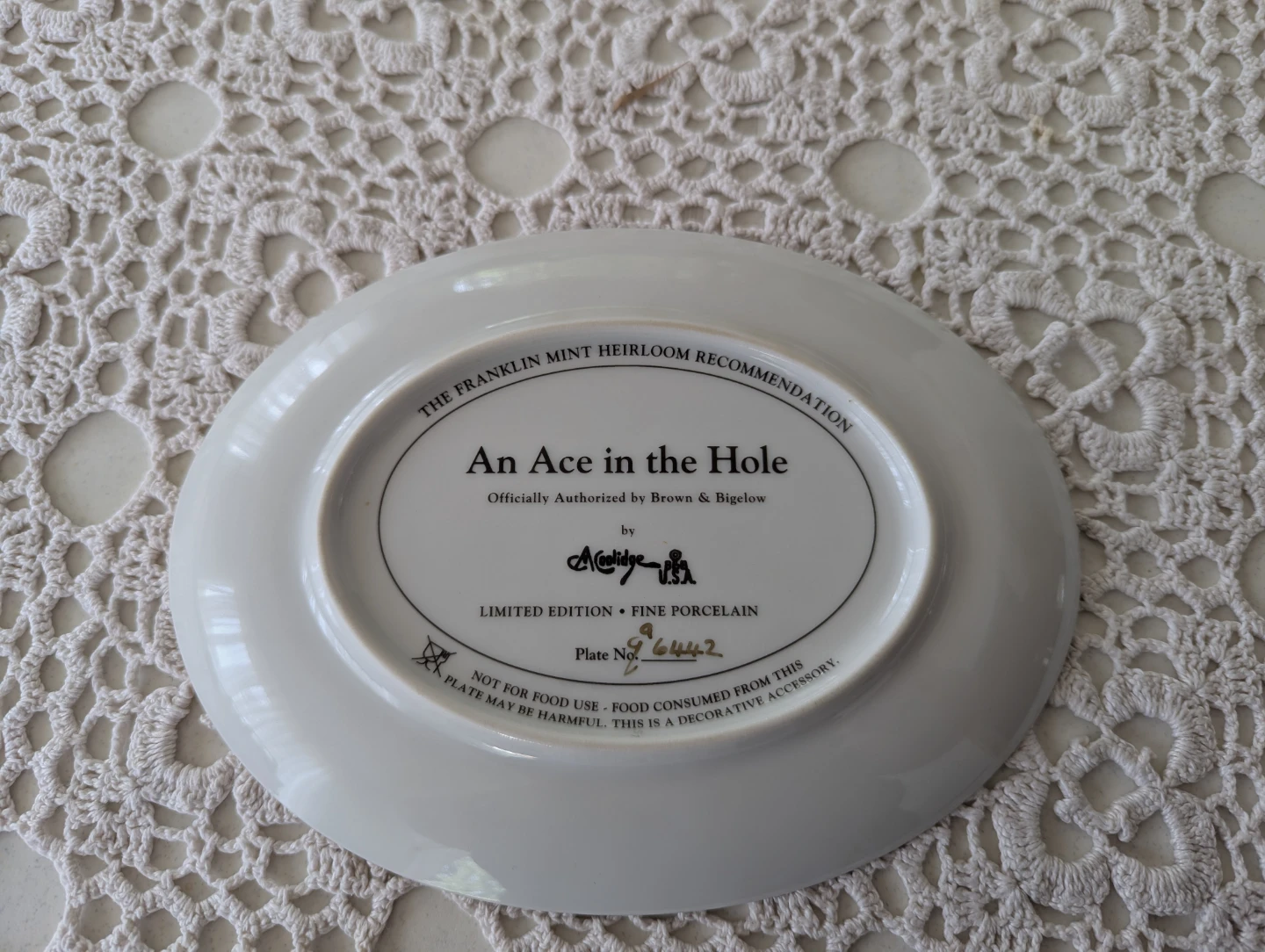Franklin Mint "An Ace in the Hole plate - photo 2