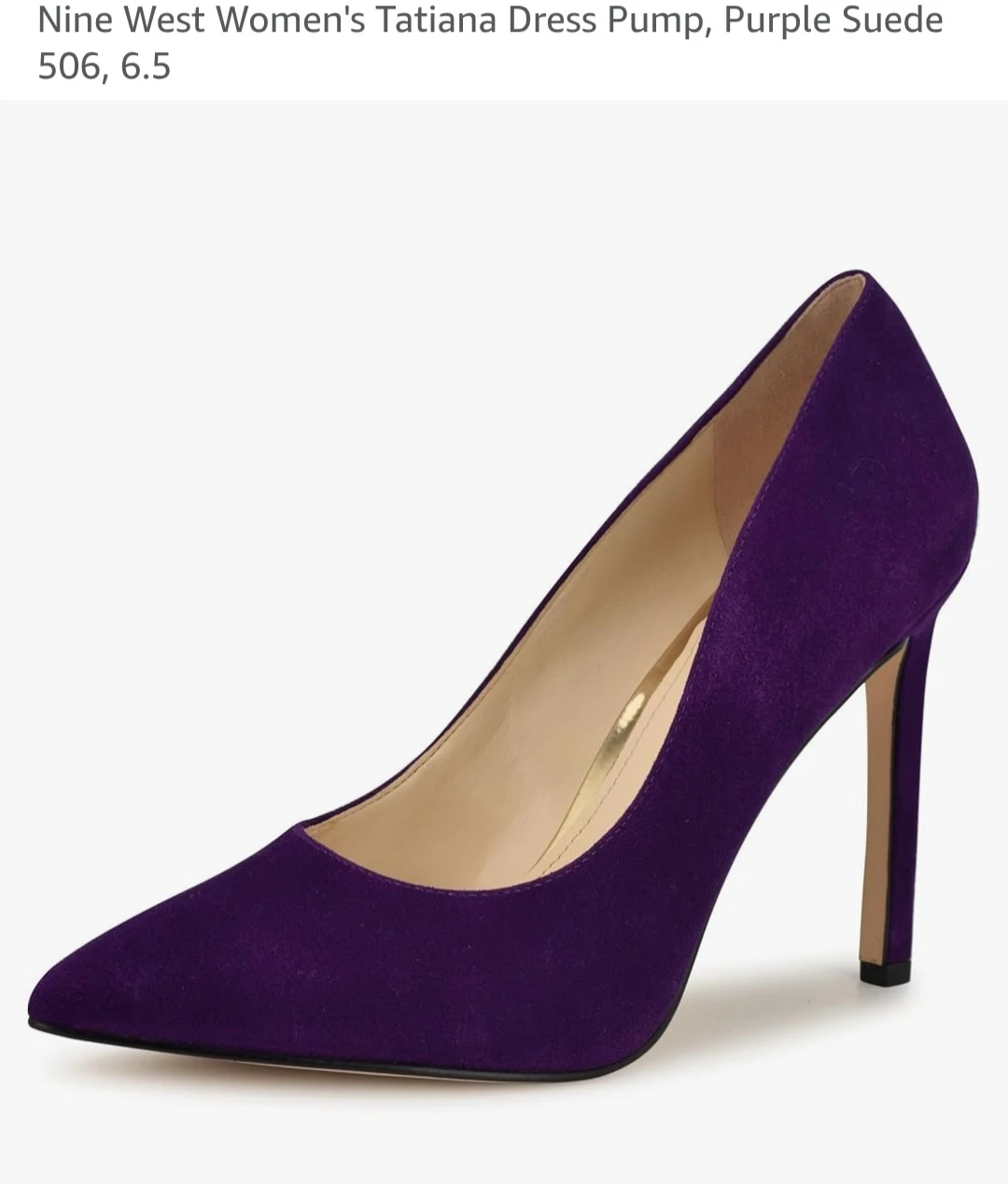 Nine West Tatiana Dress Pump - Purple Suede - Size 6