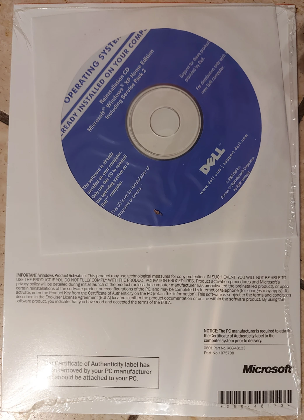Microsoft Windows XP Home Edition Reinstallation CD - photo 2