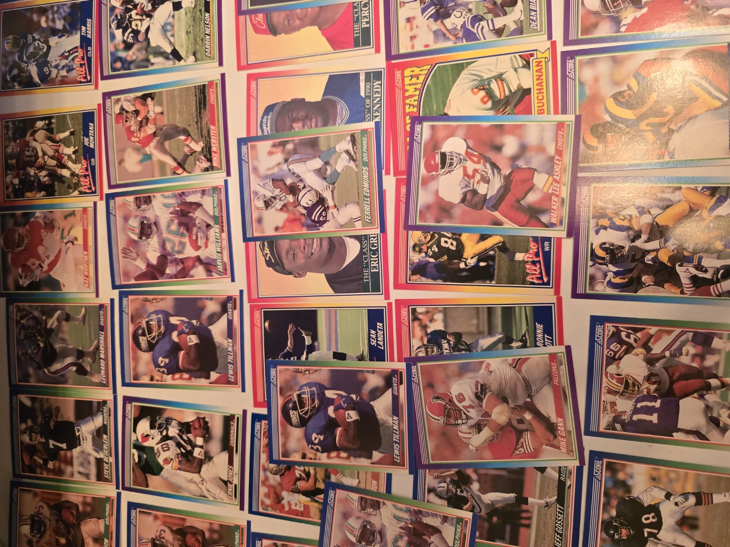 Collection of score  Football Trading Cards
